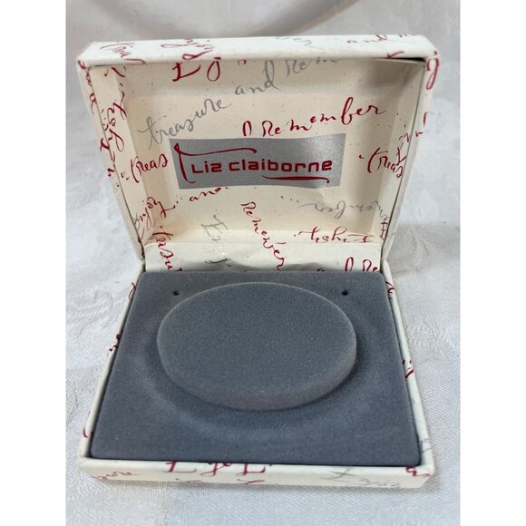 Vintage Liz Claiborne Jewelry Bracelet Box Red White - Picture 3 of 7